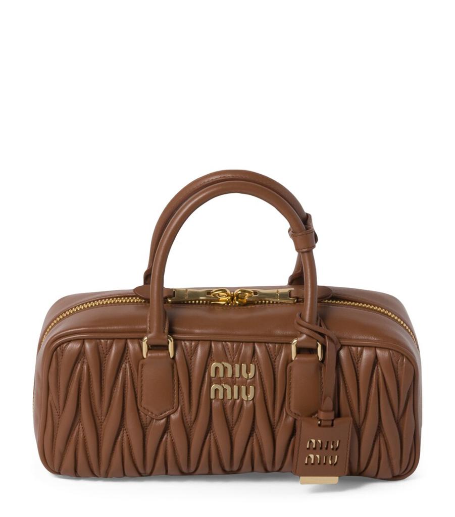 ☆大人気ライン☆ miu miu ARCADIE MATELASSE LEATHER HANDBAG Black Arcadie Matelassé Nappa Leather Bag | Miu Miu