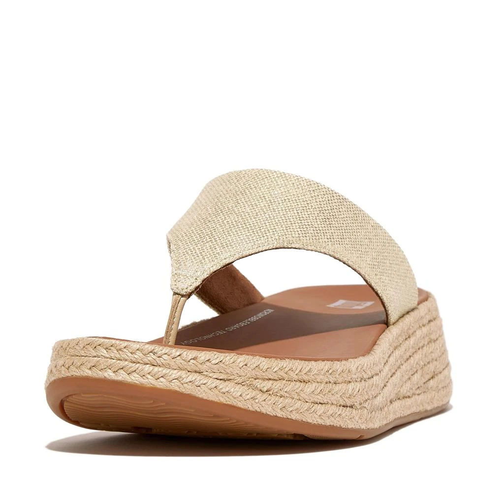 FitFlop F-Mode Espadrille Glitz-Canvas Flatform Toe-Thongs 4