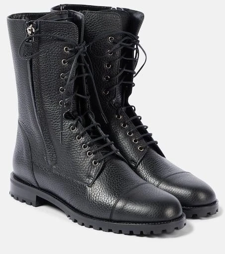 Manolo Blahnik Lugata leather lace-up boots 1
