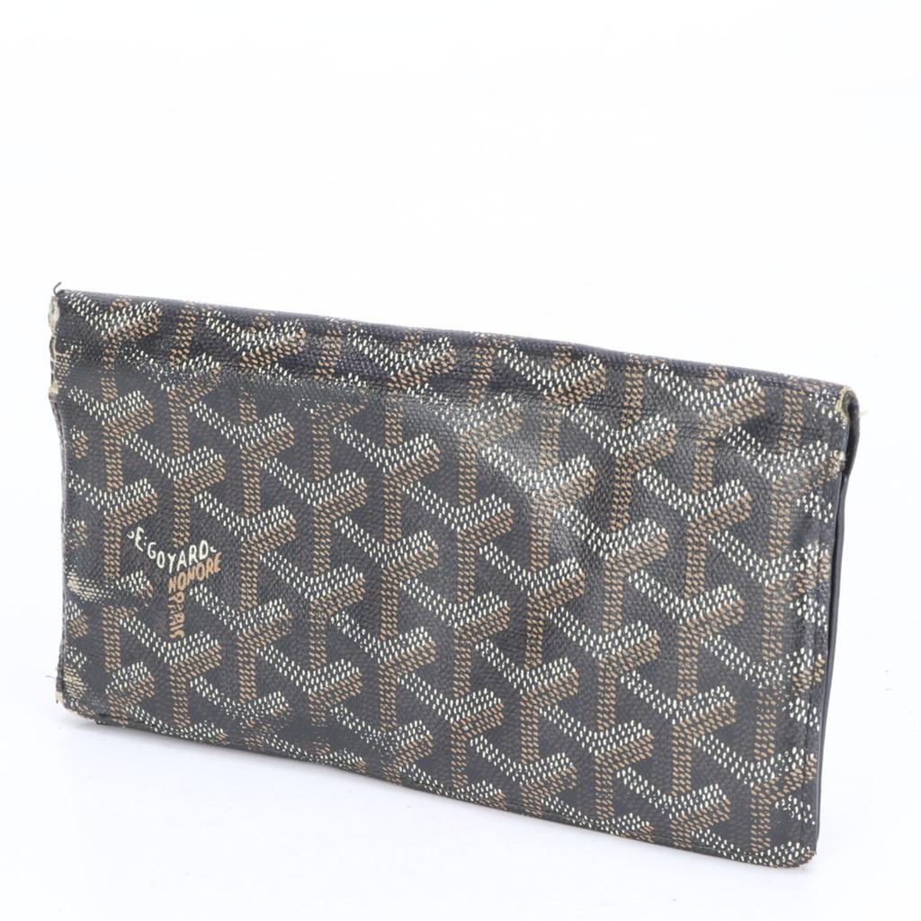 Goyard Leather Coated Canvas Long Wallet (Bi-Fold) (Pre-Owned)