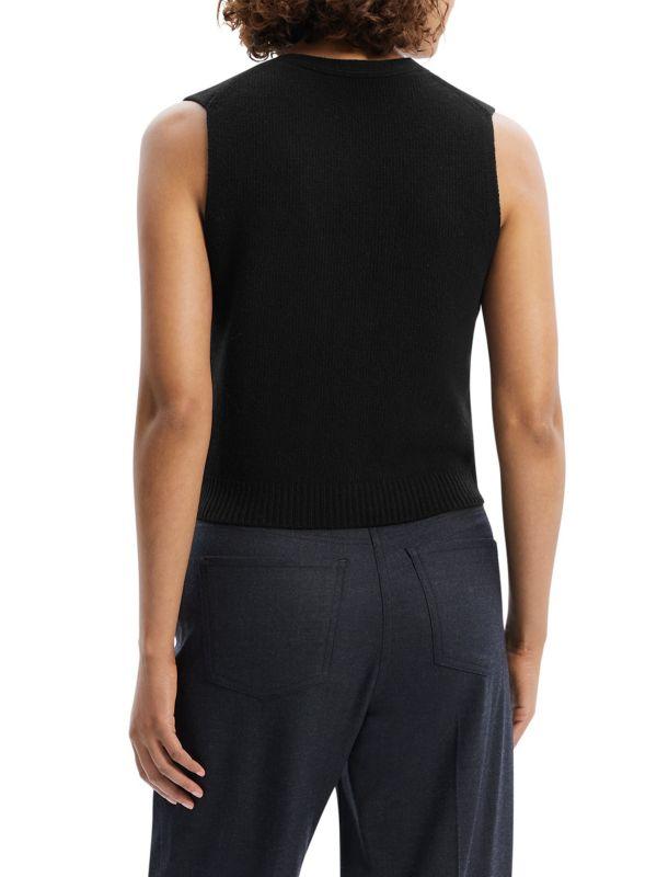 Theory Wool-Blend Knit Button-Front Vest