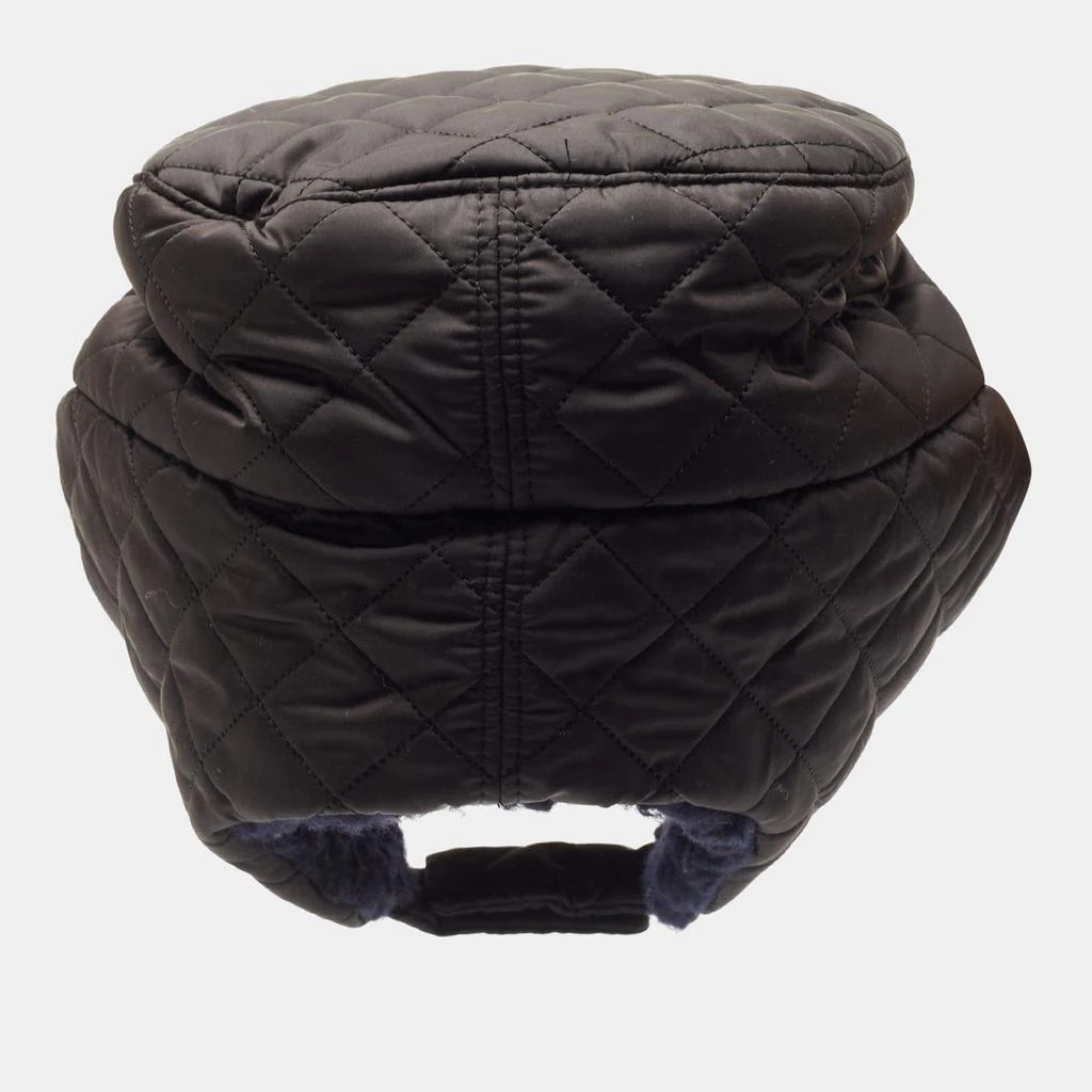 Chanel Chanel Black Quilted Coco Neige Trapper Hat M 3