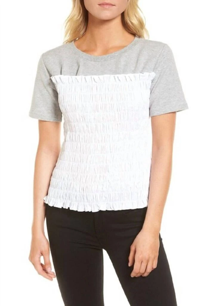 Chelsea28 Chelsea28 - Heather Short Sleeve Ruched Top 1