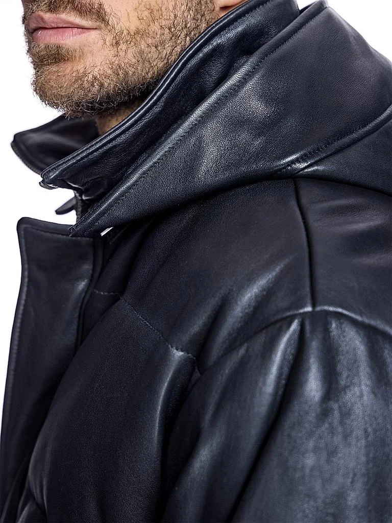Maximilian Men
s Hooded Leather Coat 4