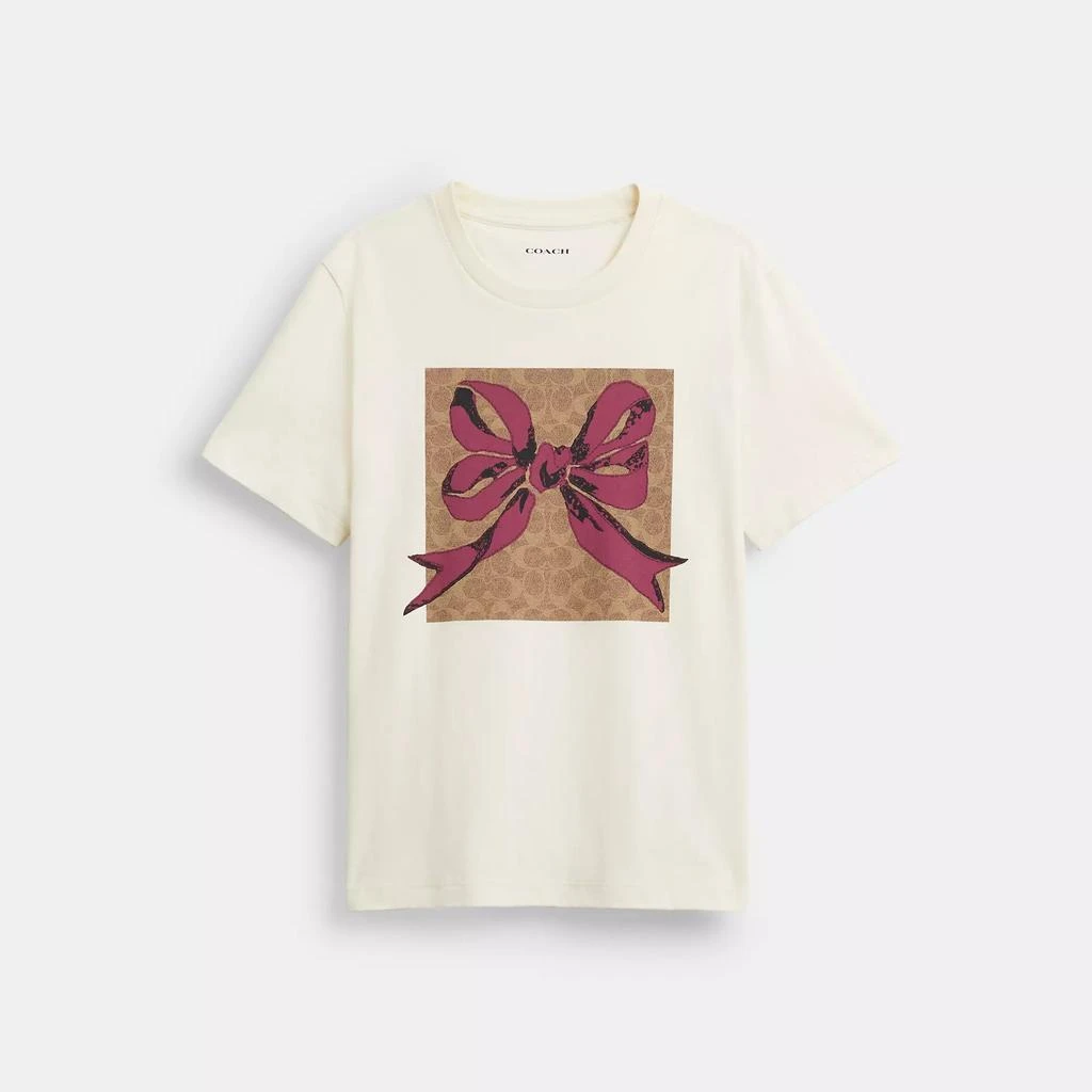 Coach Signature Square Bow T Shirt 1