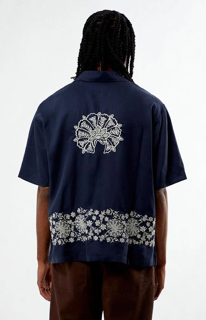 PacSun Navy Remi Oversized Resort Camp Shirt 2
