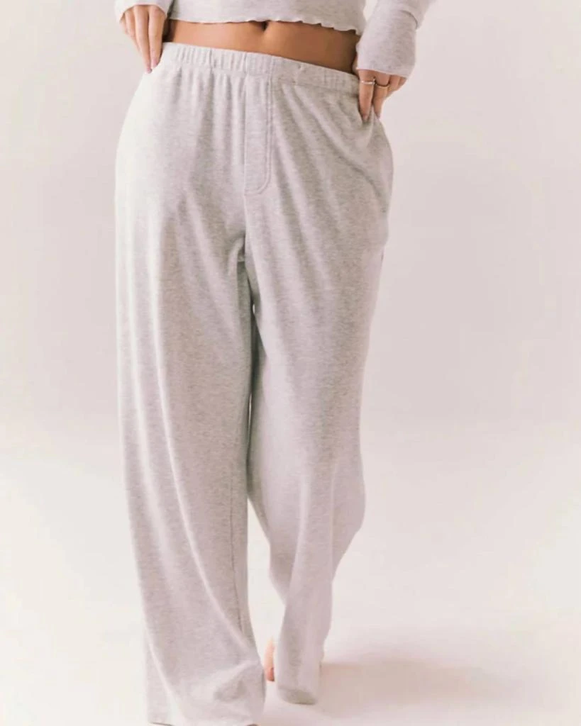 Chaser Harper Eco-Fleece Joggers In Light Heather Grey