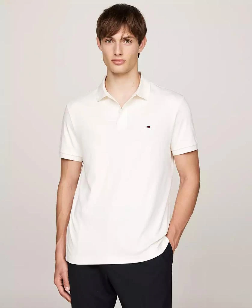 Tommy Hilfiger Men's Regular-Fit Liquid Cotton Collar Stripe Detail Polo Shirt 1