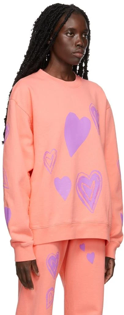 Kids Worldwide SSENSE Exclusive Pink Hearts Sweatshirt 2