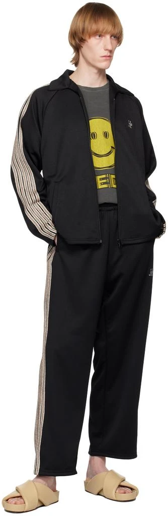 JieDa Black Five Stripe Track Jacket 4