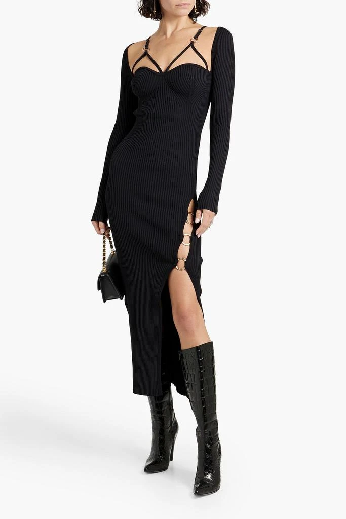 NICHOLAS Janet embellished ribbed-knit midi dress 2