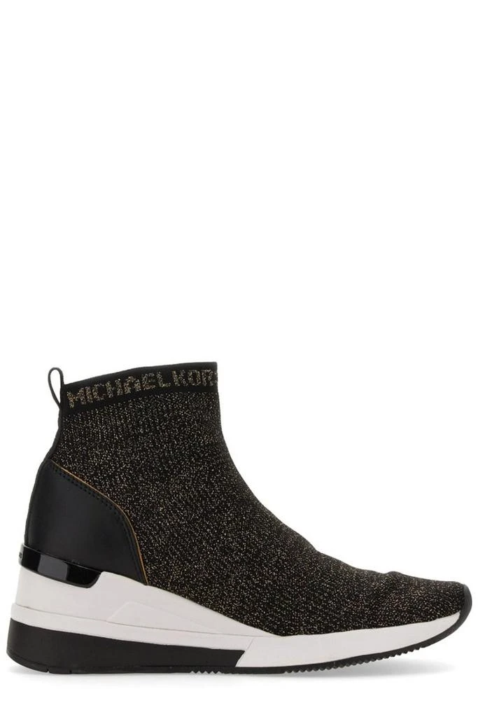 Michael Kors Michael Michael Kors Skyler Metallic Stretch Knit Sock Sneakers 1