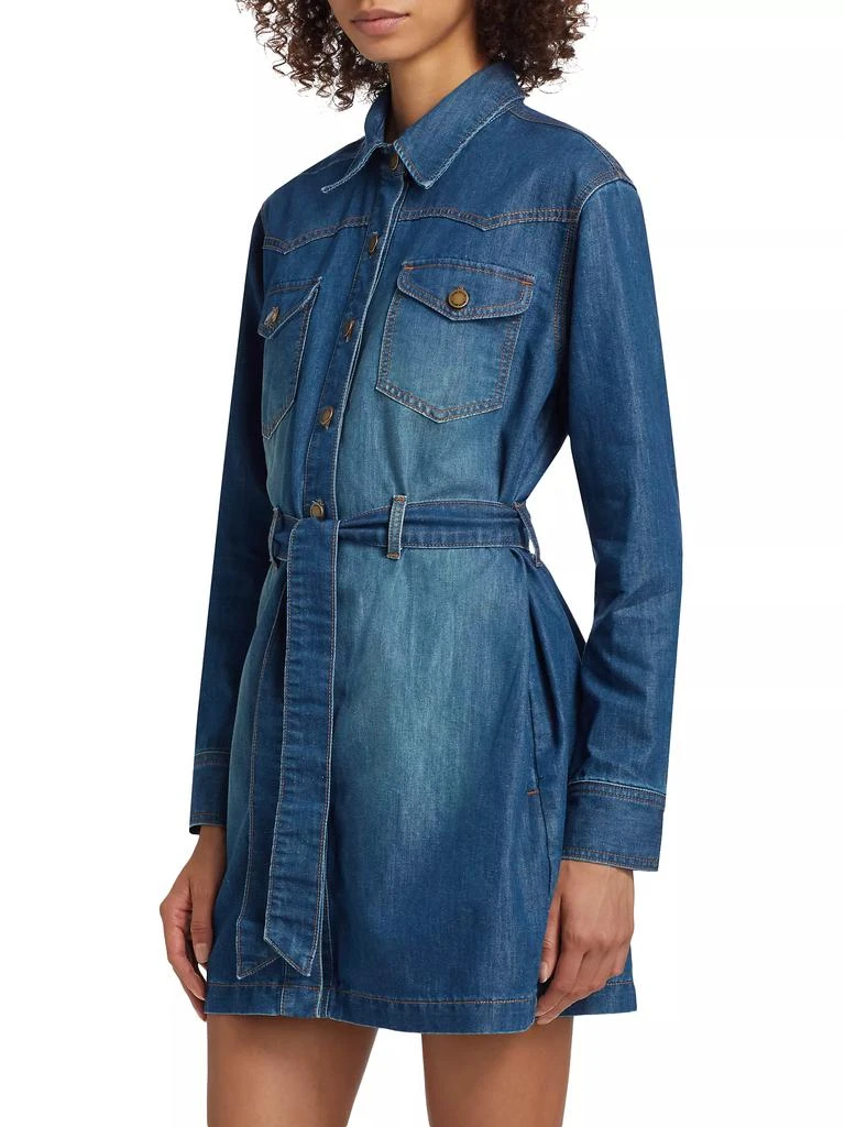 Ramy Brook Starling Belted Denim Minidress 4