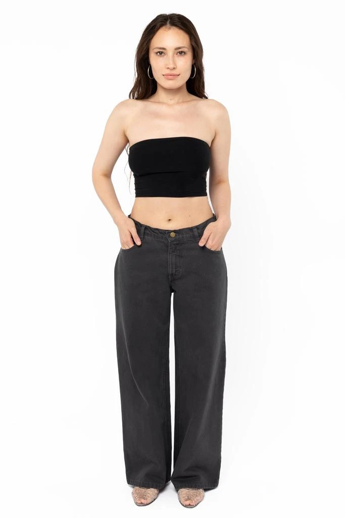 Los Angeles Apparel RBDW401GD - 12 oz Bull Denim Mid Rise Wide Leg Jeans 5