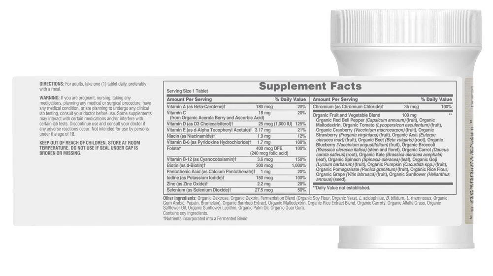 Puritan's Pride Organic Women's Multivitamin 30 Tablets 3