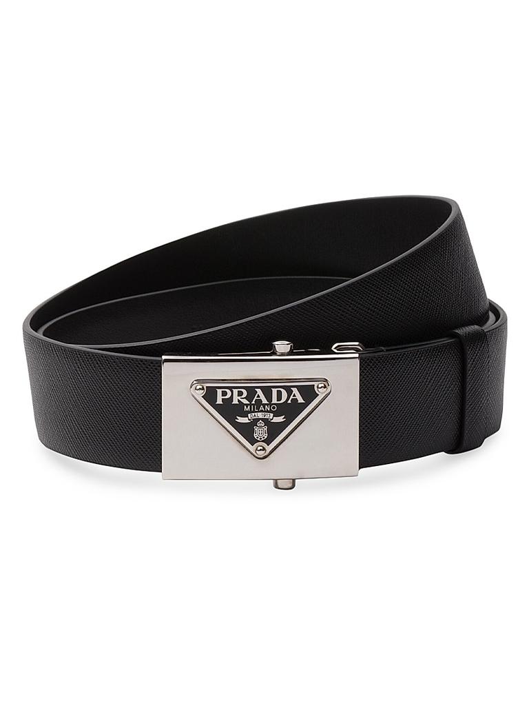 【関税込み】prada SAFFIANO LOGO BELT Prada Saffiano Leather Belt | Saks Fifth Avenue