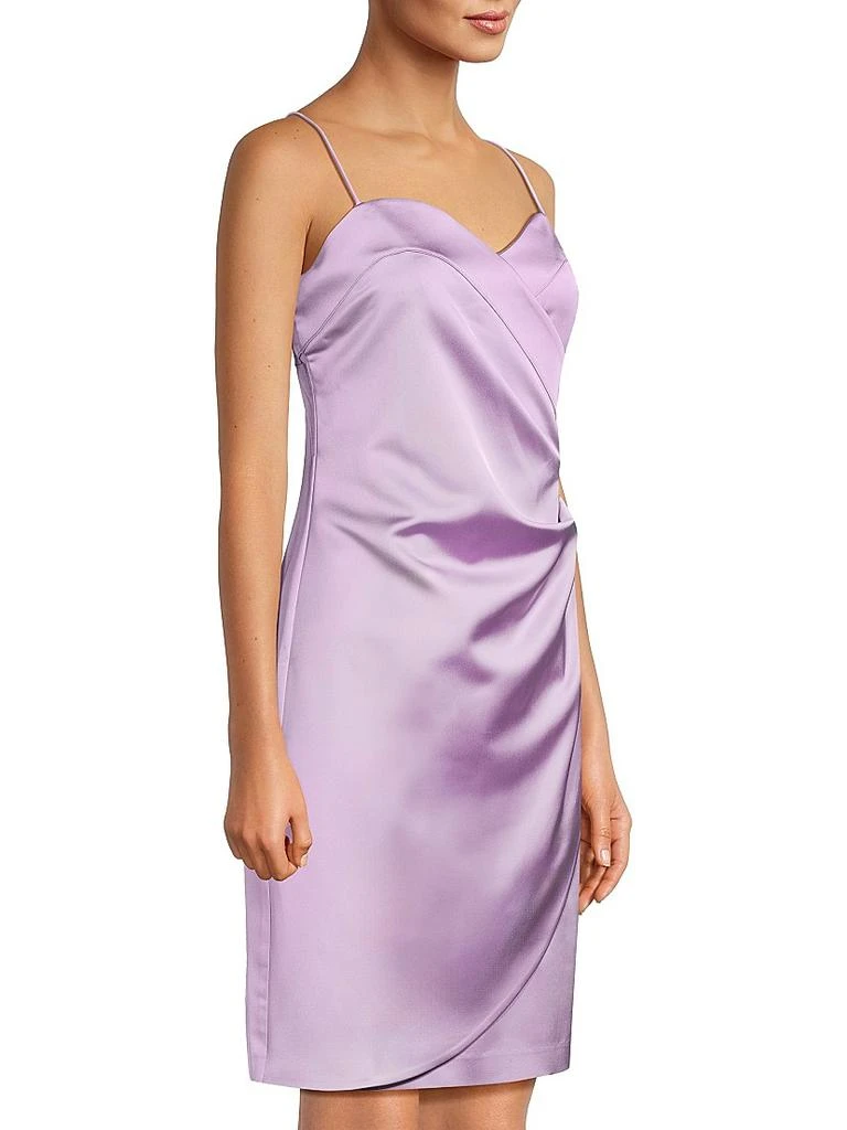 UNGARO Taryn Satin Wrap Minidress 4
