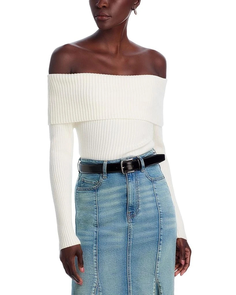 Blank NYC Off-the-Shoulder Sweater 1