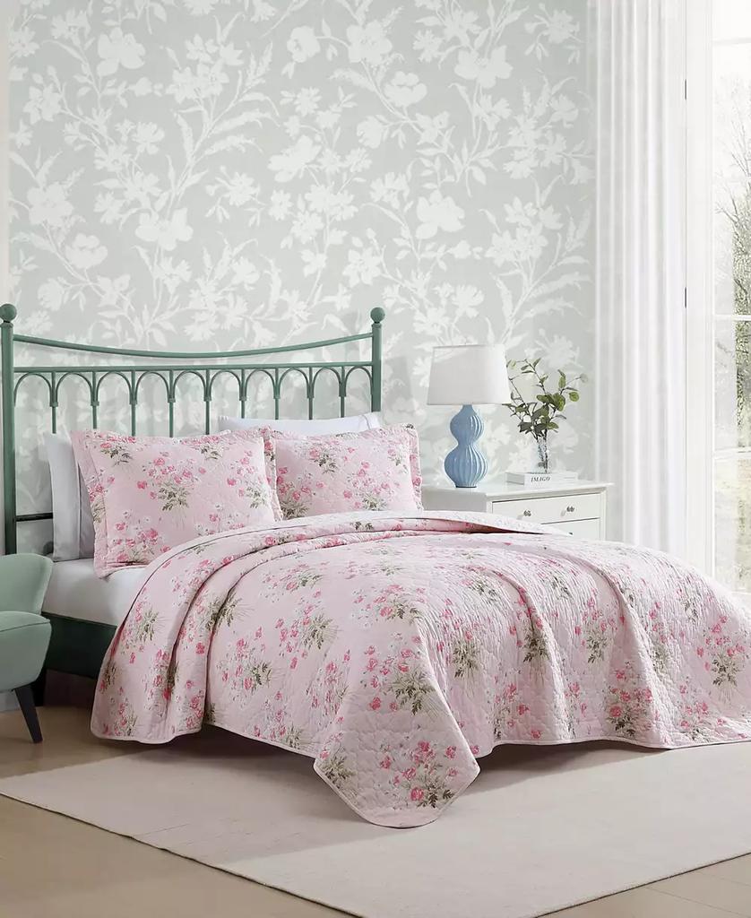 Laura Ashley Veronicas Bouquet Reversible 2 Piece Quilt Set