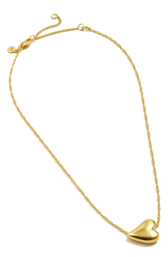 Madewell Puffy Heart Pendant Choker Necklace 1