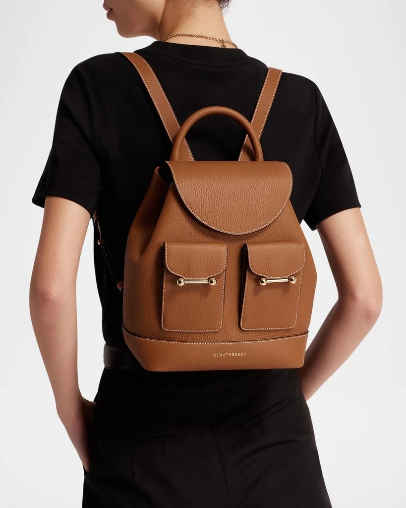 Strathberry Osette Flap Calf Leather Backpack 2