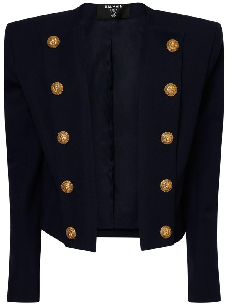 BALMAIN Spencer Collarless Wool Blazer