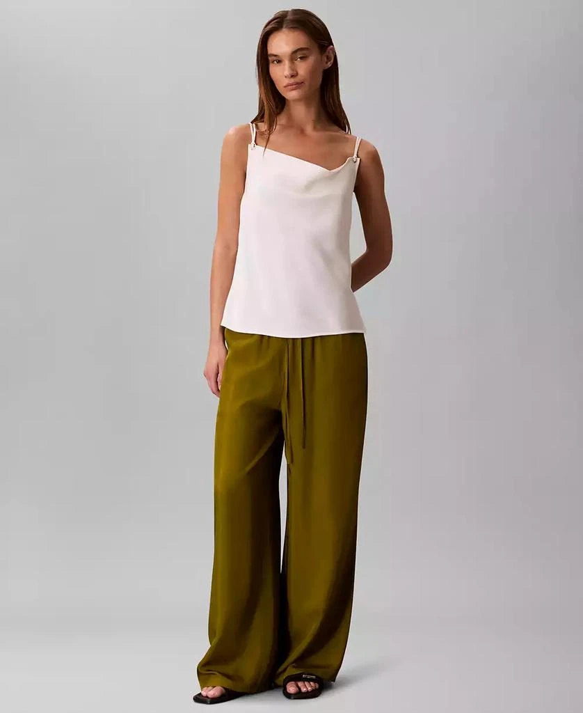 Calvin Klein Women's Drawstring Wide-Leg Pants 4