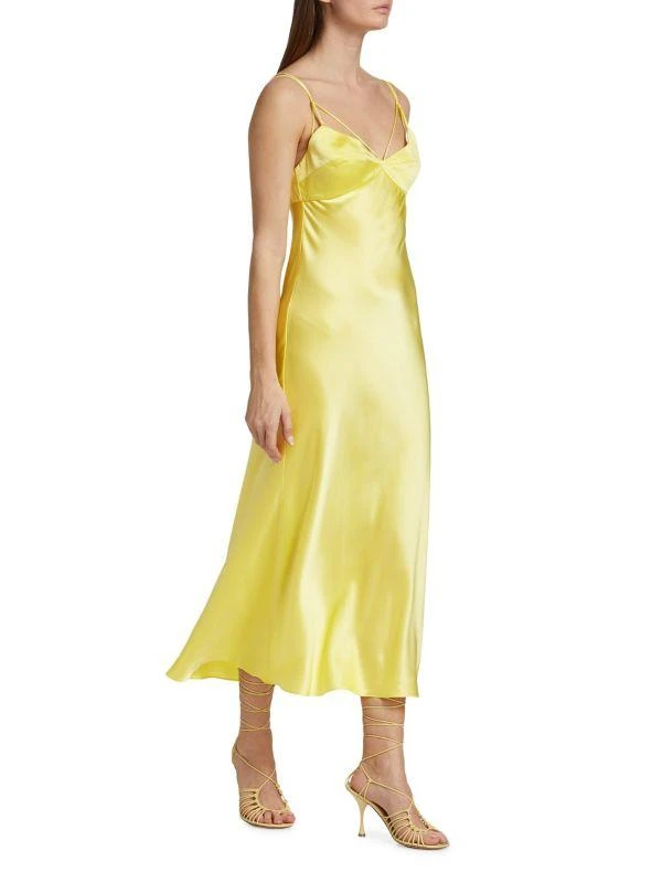 DANNIJO Strappy Silk Midi-Dress 3