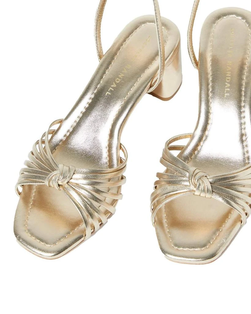 Loeffler Randall Loeffler Randall - Women's Olivia Leather Knot Mid Heel Sandal 5