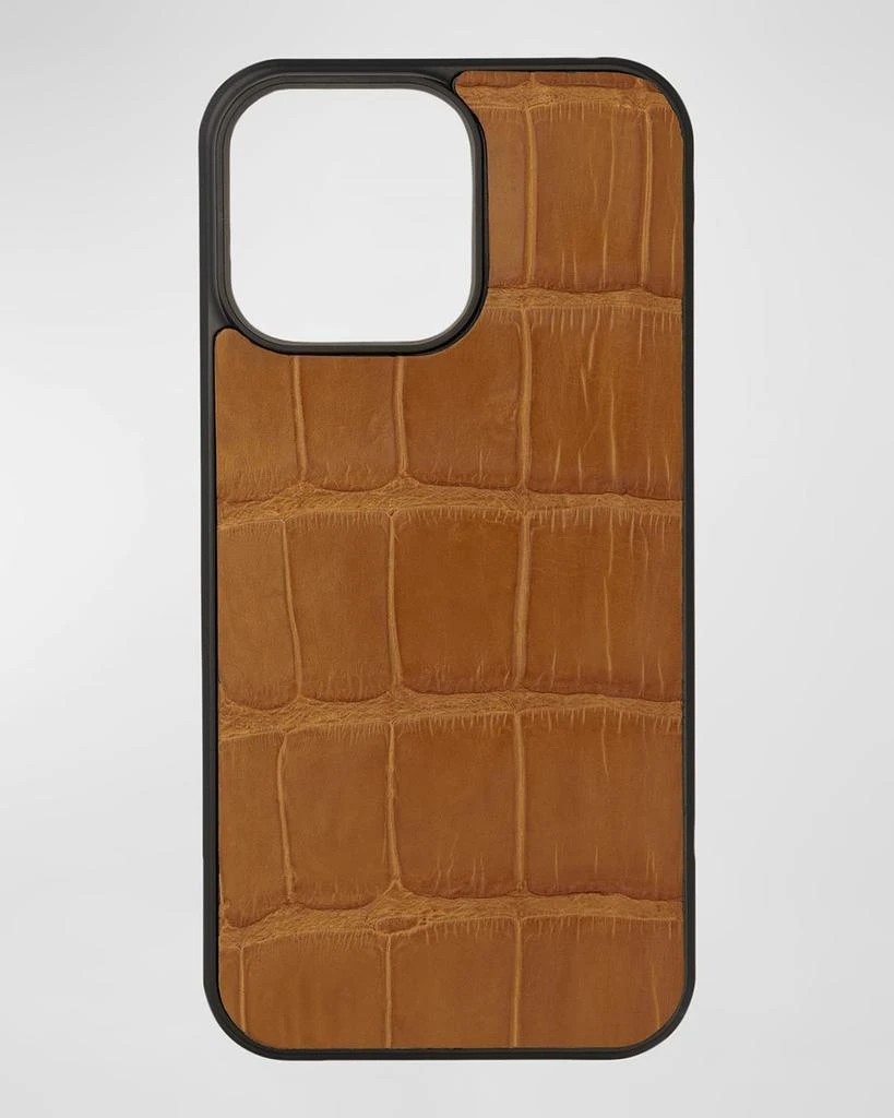 Abas Men's iPhone 15 Pro Max Leather Alligator Case 1