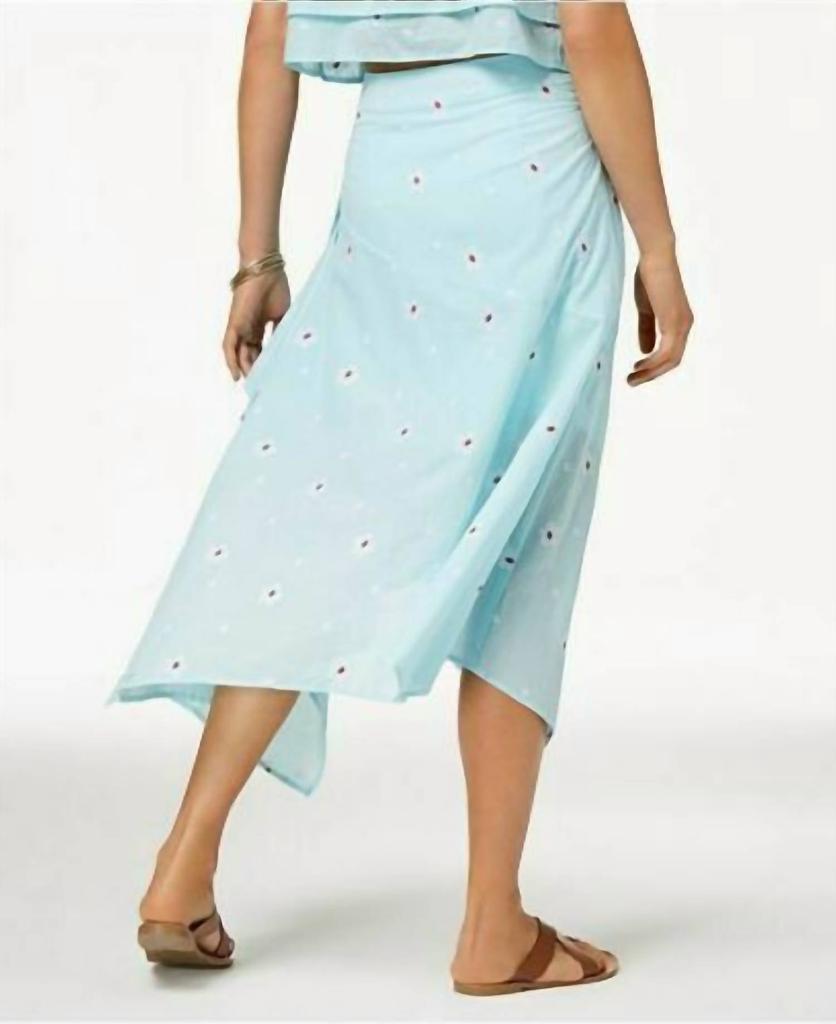 Love, Fire Love, Fire - Juniors Asymmetrical Faux Wrap Midi Skirt