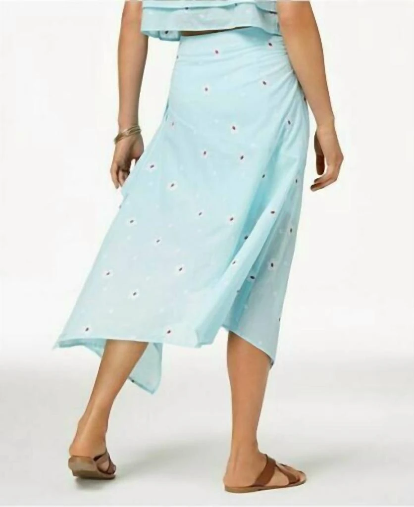 Love, Fire Love, Fire - Juniors Asymmetrical Faux Wrap Midi Skirt 2