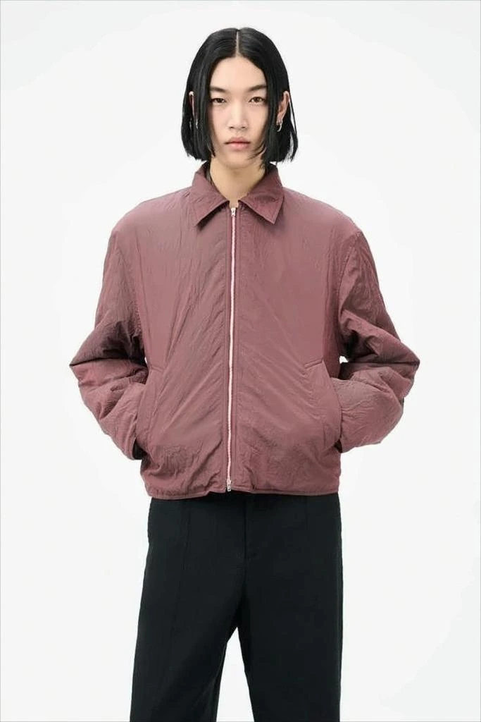 Our Legacy Cropped Burgundy Padded Jacket with Minimalist Aesthetics 3
