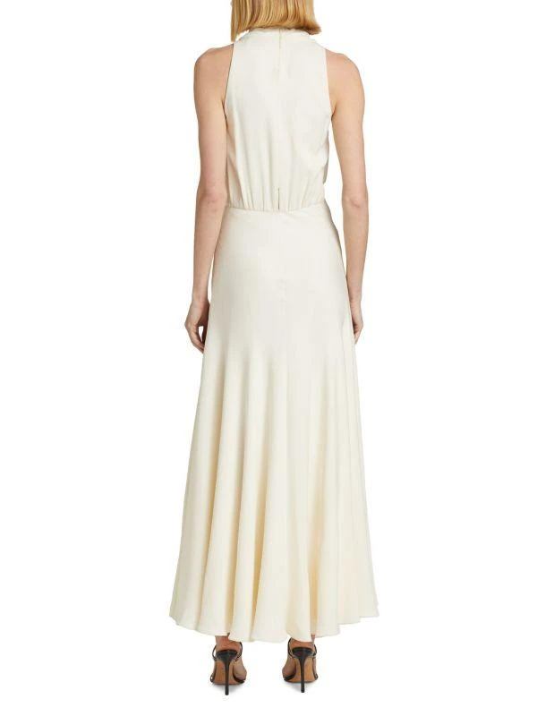Brandon Maxwell The Valerie Draped Belted Waist Dress 2