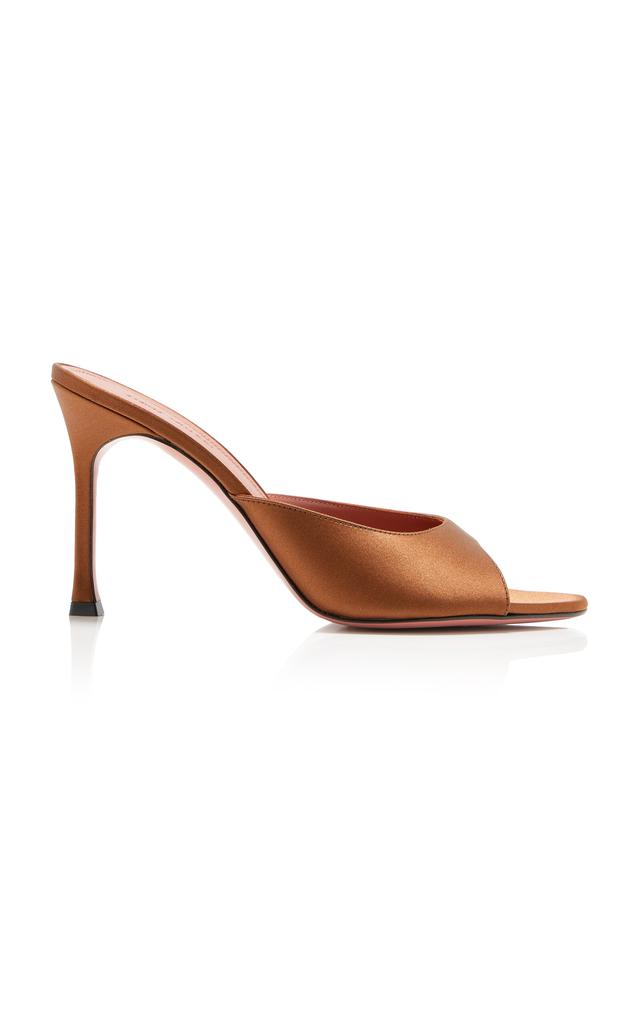 Amina Muaddi Amina Muaddi - Alexa Satin Mules - Brown - IT 38.5 - Moda Operandi