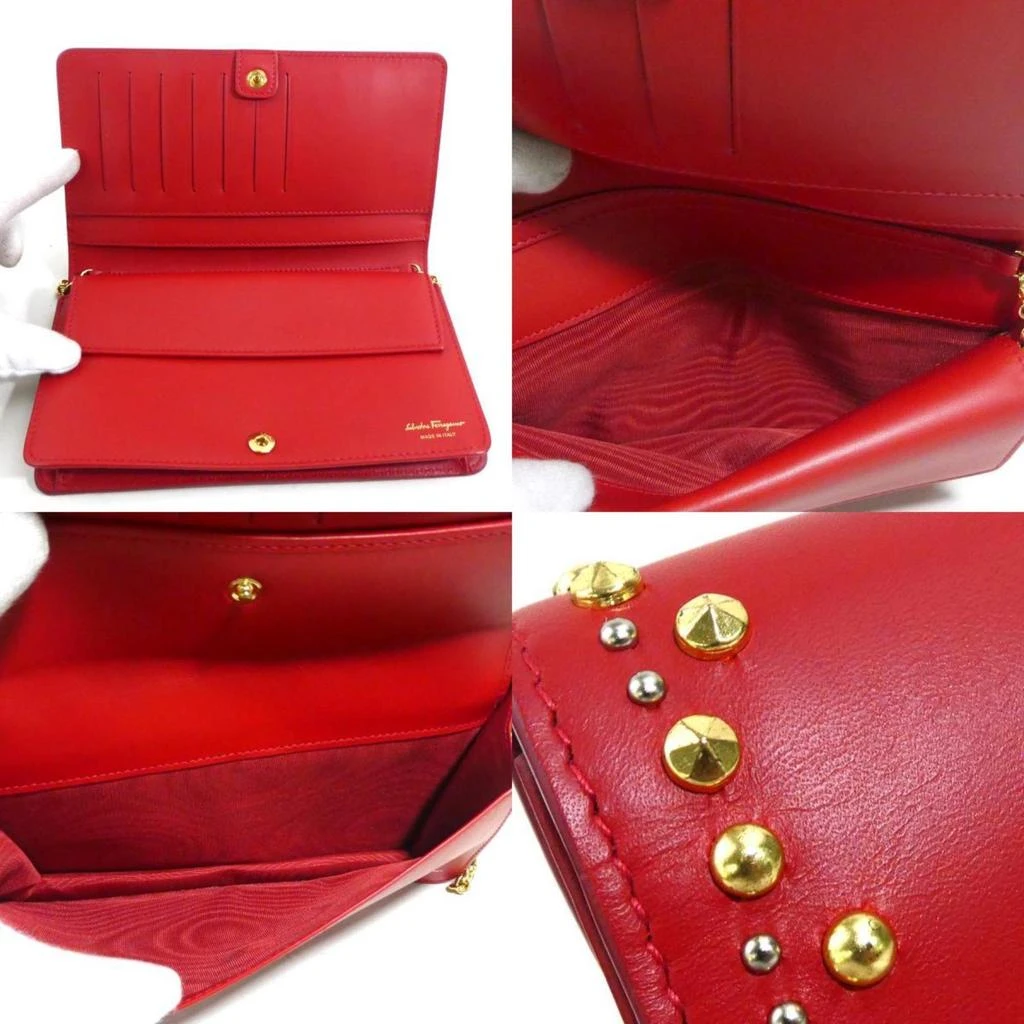 Salvatore Ferragamo Leather Chain/Shoulder Wallet (Pre-Owned) 4