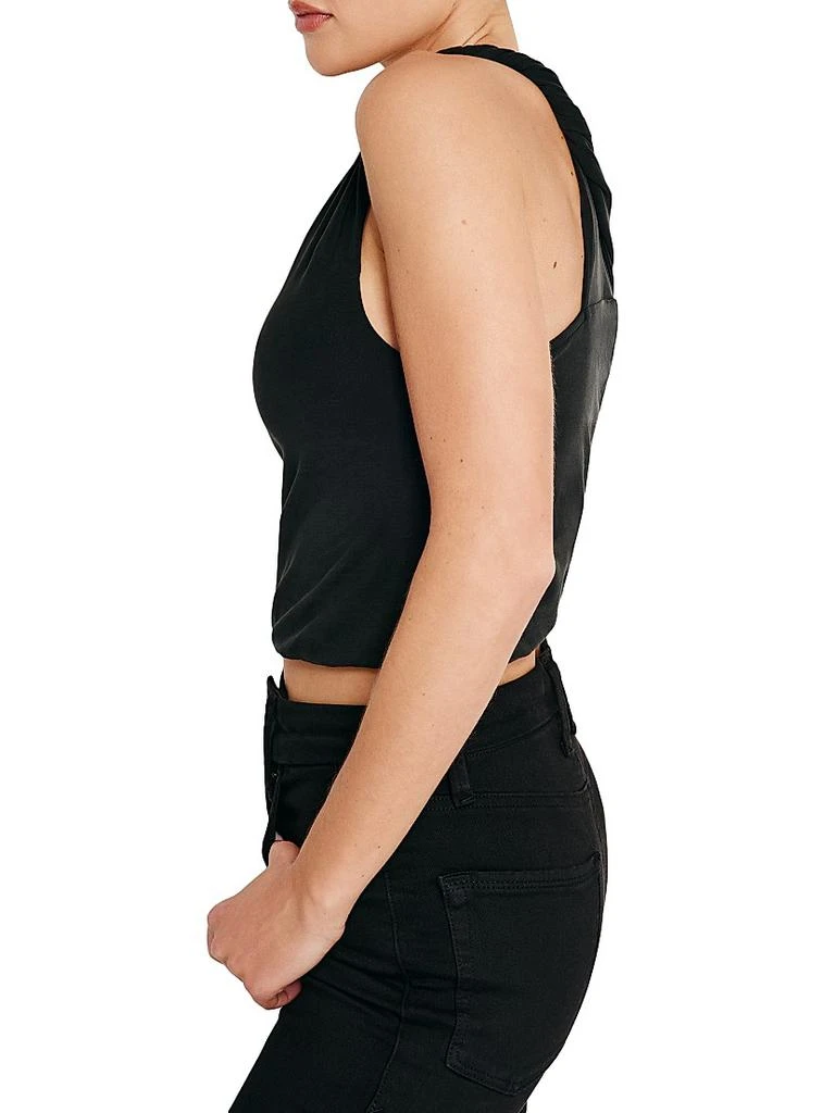 Good American Sandwashed Jersey Twist Asymmetric T-Shirt 5