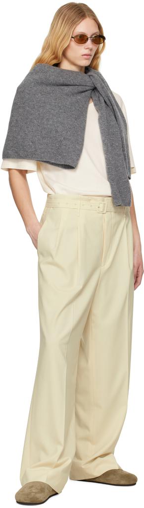 AURALEE TROPICAL WOOL TWO-TUCK SLACKS 4