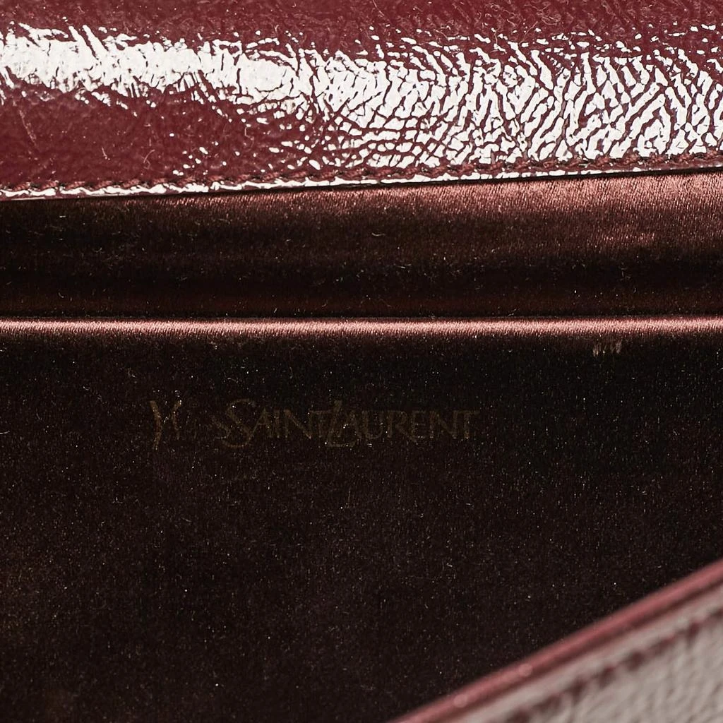 Yves Saint Laurent Yves Saint Laurent Burgundy Patent Leather Belle De Jour Clutch 10