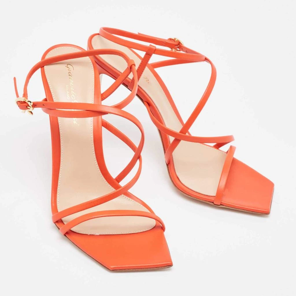 Gianvito Rossi Gianvito Rossi Red Leather Manilla Ankle Strap Sandals Size 39 4