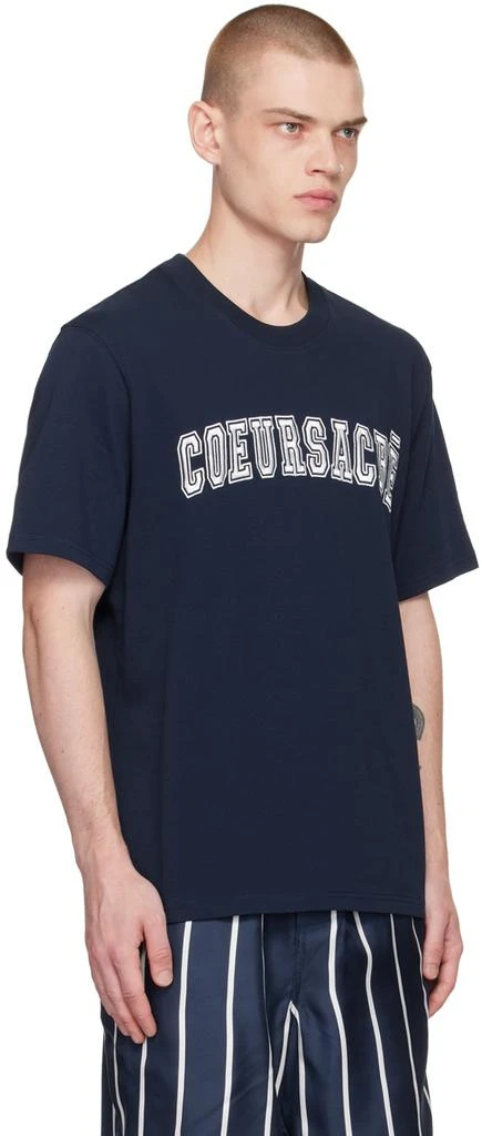 AMI Paris Navy 'Cœur Sacré' T-Shirt 2