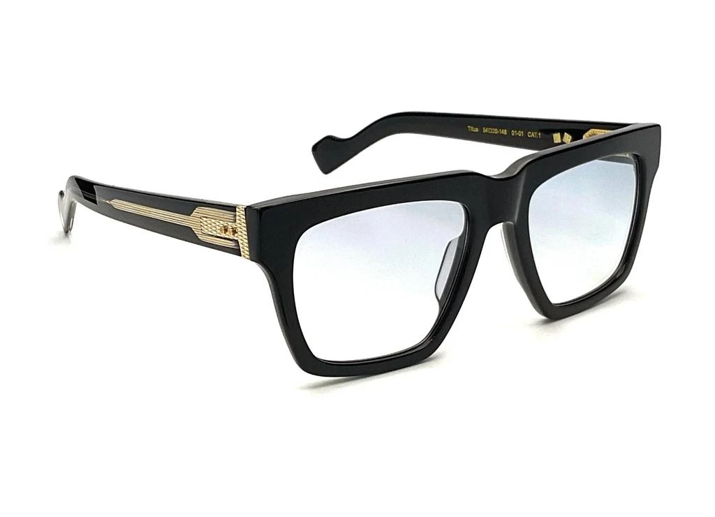 Entourage of 7 Unisex Titus Square Eyeglasses In Shinny Black