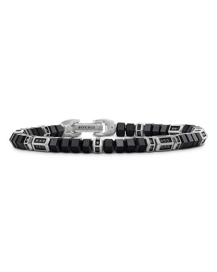 David Yurman Hex Bead Bracelet with Black Onyx Pavé Black Diamonds