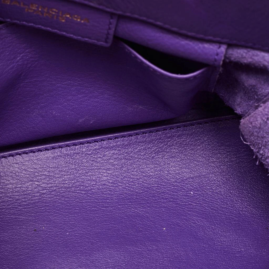 Balenciaga Balenciaga Purple Leather Mini Papier A4 Tote 10