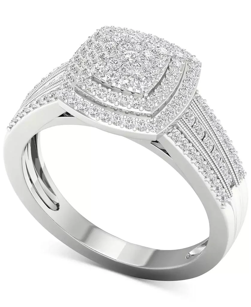 Macy's Diamond Cluster Ring (1/2 ct. t.w.) in Sterling Silver 4