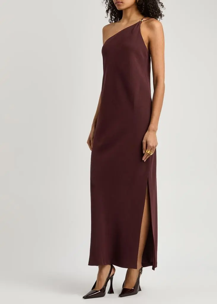 Vince One-shoulder crepe maxi dress 2