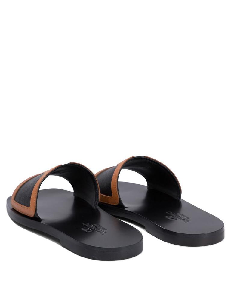 【関税込み】VALENTINO \"Viva Superstar\" 20 mm Slides Viva Superstar Slide Sandal In Canvas Fabric And Nappa