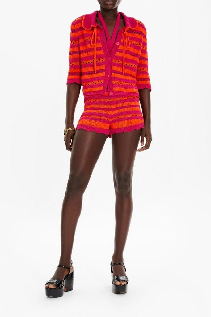 SONIA RYKIEL Pull - Raye Fuchsia/Corail - Femme