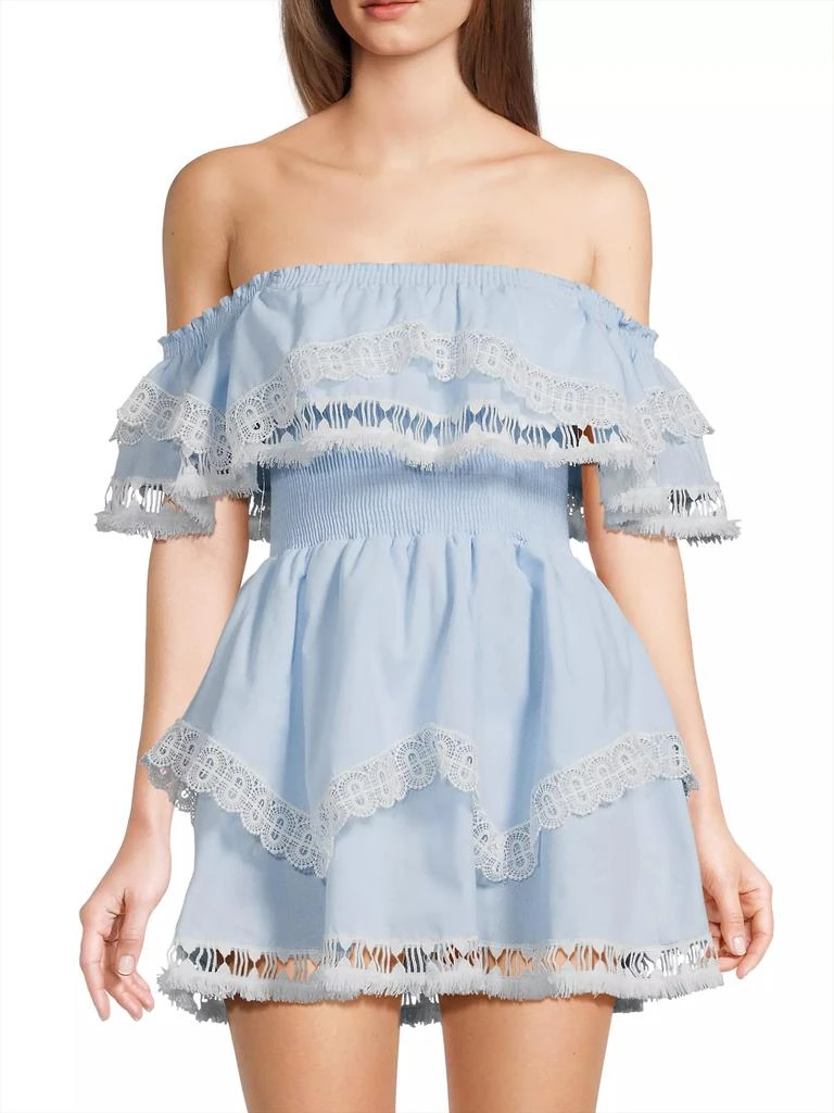 Peixoto Wyatt Lace-Trim Dress 3