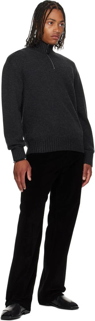 Salvatore Ferragamo Gray High Neck Cashmere Turtleneck 4